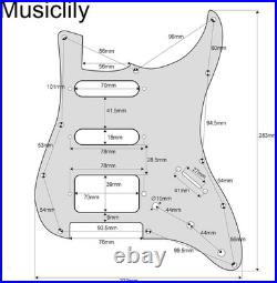 Alnico 5 HSS Loaded Pickguard for Fender Strat, Black