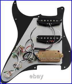 Alnico 5 HSS Loaded Pickguard for Fender Strat, Black