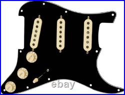 Alnico 5 REAL Fender TEX MEX Pre-Wired LOADED PICKGUARD Strat Pickup Set SSS Blk