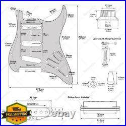 Banworks Loaded SSS Strat Pickguard Prewired Alnico 5 Pickups White