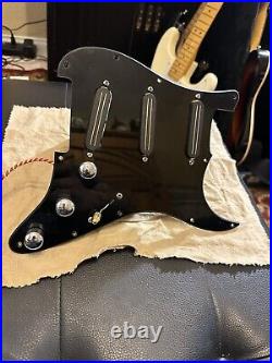 Bare Knuckle Cobra SSS Stratocaster Loaded Pickguard in Black