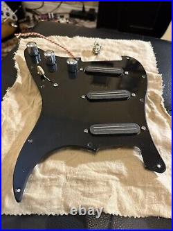 Bare Knuckle Cobra SSS Stratocaster Loaded Pickguard in Black