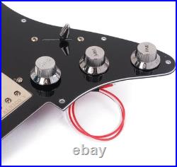 Black Alnico V Strat Pickguard SSH Humbucker Loaded Set