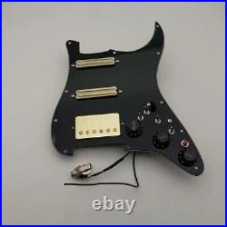 Black HSS Guitar MultiSwitches Prewired Loaded Pickguard Plate Fit Strat