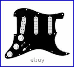 Black-White Polyphonics Loaded Pickguard 7-Way 2-Toggle for Strat Guitars 920D
