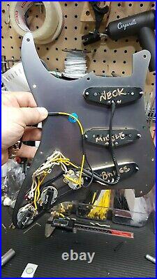 Carparelli Fully Loaded Aluminum Pickguard 9 Way Strat Bronze Aluminum