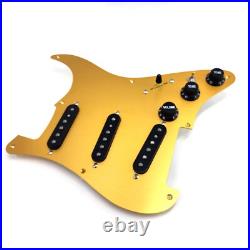 Carparelli Fully Loaded Aluminum Pickguard 9 Way Strat Wiring Gold Aluminum Carparelli Fully Loaded Aluminum Pickguard 9 Way Strat Wiring Gold Aluminum
