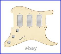 Cream Stadium Triple Mini Humbucker Loaded Pickguard 7-Way for Strat Guitars
