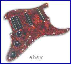 Dragonfire Prewired-Loaded Strat Pickguard HSS, Vintage Style #2 with Black Pups