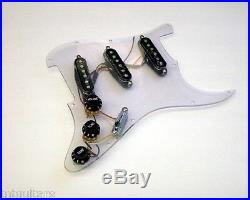 Dragonfire Strat Prewired-Loaded VINTAGE ALNICO SSS Guard Clear with Black Pickups