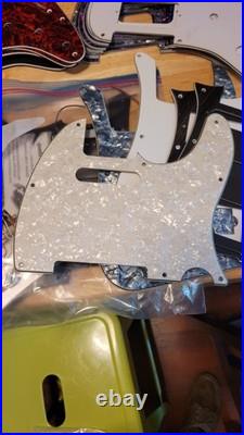 Electric Guitar Pickguard Lot Strat/Tele Jbass Lp New Multicolor + 3 Loaded