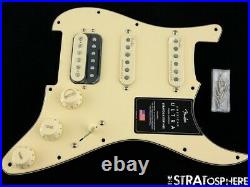 Fender American Ultra Stratocaster HSS LOADED PICKGUARD Strat S1 Aged White