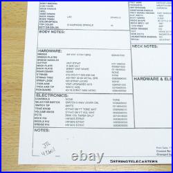 Fender Custom Shop 63 Stratocaster NOS LOADED PICKGUARD HW 60s Pickups Pots USA