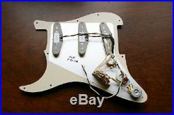 Fender Custom Shop 69 Pickups Loaded Strat Pickguard Aged Cream on Parchment USA