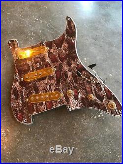Fender Custom Shop Texas Special Pickups Snake Skin Strat Loaded Pickguard