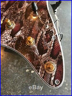 Fender Custom Shop Texas Special Pickups Snake Skin Strat Loaded Pickguard