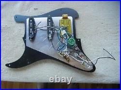 Fender Deluxe Stratocaster HSS Loaded Pickguard Noiseless Pups S-1 Switch Black