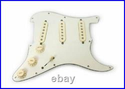 Fender Hot Noiseless Jeff Beck Loaded Strat Pickguard Aged White on Parchment