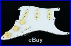 Fender Hot Noiseless Jeff Beck Loaded Strat Pickguard Cream White 11 Hole 3 Ply