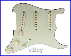 Fender Hot Noiseless Loaded Strat Pickguard Aged White on Parchment 7 Way USA
