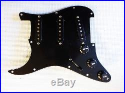 Fender Lefty Loaded Strat Pickguard CS Texas Special 7 Way All Black Left Hand