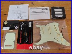 Fender Lefty Strat Loaded Pickguard CS Texas Special PU's Mint Green +Back Plate