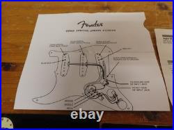 Fender Lefty Strat Loaded Pickguard CS Texas Special PU's Mint Green +Back Plate
