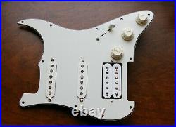 Fender Loaded Strat Pickguard Lonestar Texas Special Duncan Pearly Gates White