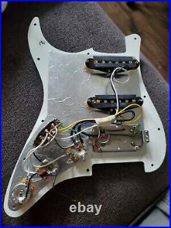 Fender Mim Loaded hss strat strarocaster white pickguard cts pots all factory