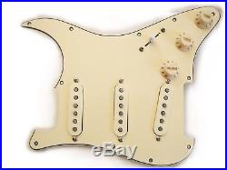 Fender Original 57/62 Loaded Strat Pickguard Parchment All Aged Cream USA