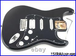 Fender Player HSS Stratocaster Strat LOADED BODY Black with Black Pickguard