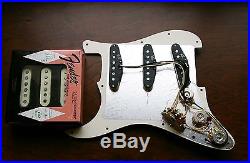 Fender Pure Vintage 59 Loaded Strat Pickguard Aged Cream on Black 7 Way USA