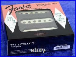 Fender Pure Vintage 59 Loaded Strat Pickguard Aged Cream on Black Made in USA