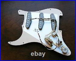 Fender Pure Vintage 65 Loaded Strat Pickguard White on Tortoise 7 Way OrAnyColor