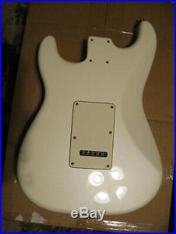 Fender Squier Deluxe Strat body Pearl White fully Loaded pickguard