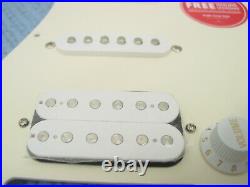 Fender Squier Fat Strat Hss Pickup Set Loaded Aged White Pickguard Creme