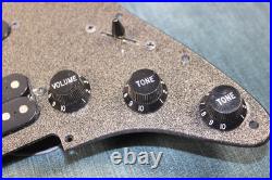 Fender Squier Loaded SSH Black Sparkle Pickguard withScrews Fat Strat Pickup Set