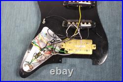 Fender Squier Loaded SSH Black Sparkle Pickguard withScrews Fat Strat Pickup Set