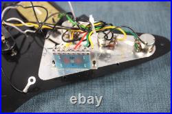 Fender Squier Loaded SSH Black Sparkle Pickguard withScrews Fat Strat Pickup Set