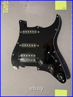 Fender Standard Stratocaster HSS Loaded Pickguard Black 11 Hole Pickups Pots New