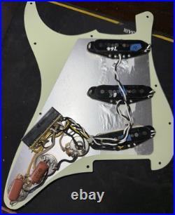 Fender Strat Aged LOADED PICKGUARD Vintage Noiseless Pickups With 10 Tones