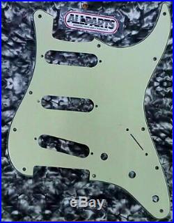 Fender Strat Loaded Pickguard with Lace Ultimate Triple Pickups Blue Silver Red