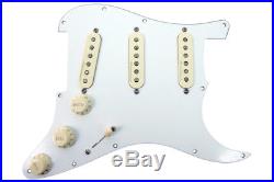 Fender Strat Stratocaster Vintage Noiseless Prewired Loaded Pickguard WH/AW