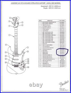 Fender Stratocaster American Standard Alnico 5 Loaded Pickguard Excellent