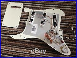 Fender Stratocaster Loaded Parchment Pickguard, USA Lace Sensor Gold Set, Strat