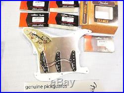 Fender Tex-Mex Loaded Strat 8 Hole Pickguard White on White Pearl 7 Way Switch