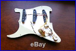 Fender Tex Mex Pickup Loaded Strat Pickguard Aged Cream 11hole or 8Hole AnyColor