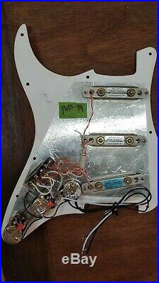 Fender strat plus deluxe lace sensor loaded pickguard, silver, silver&blue 1989