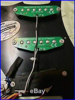 Fishman Fluence Loaded Pickguard for Fender Strat Stratocaster Black witho knobs