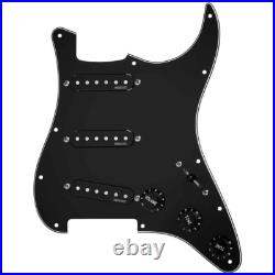 Fishman Fluence Single Width Loaded Strat Pickguard Black, #prf-str-bpg